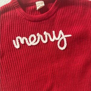 Sweet Wink Red Merry Knit Sweater - Size 5/6
